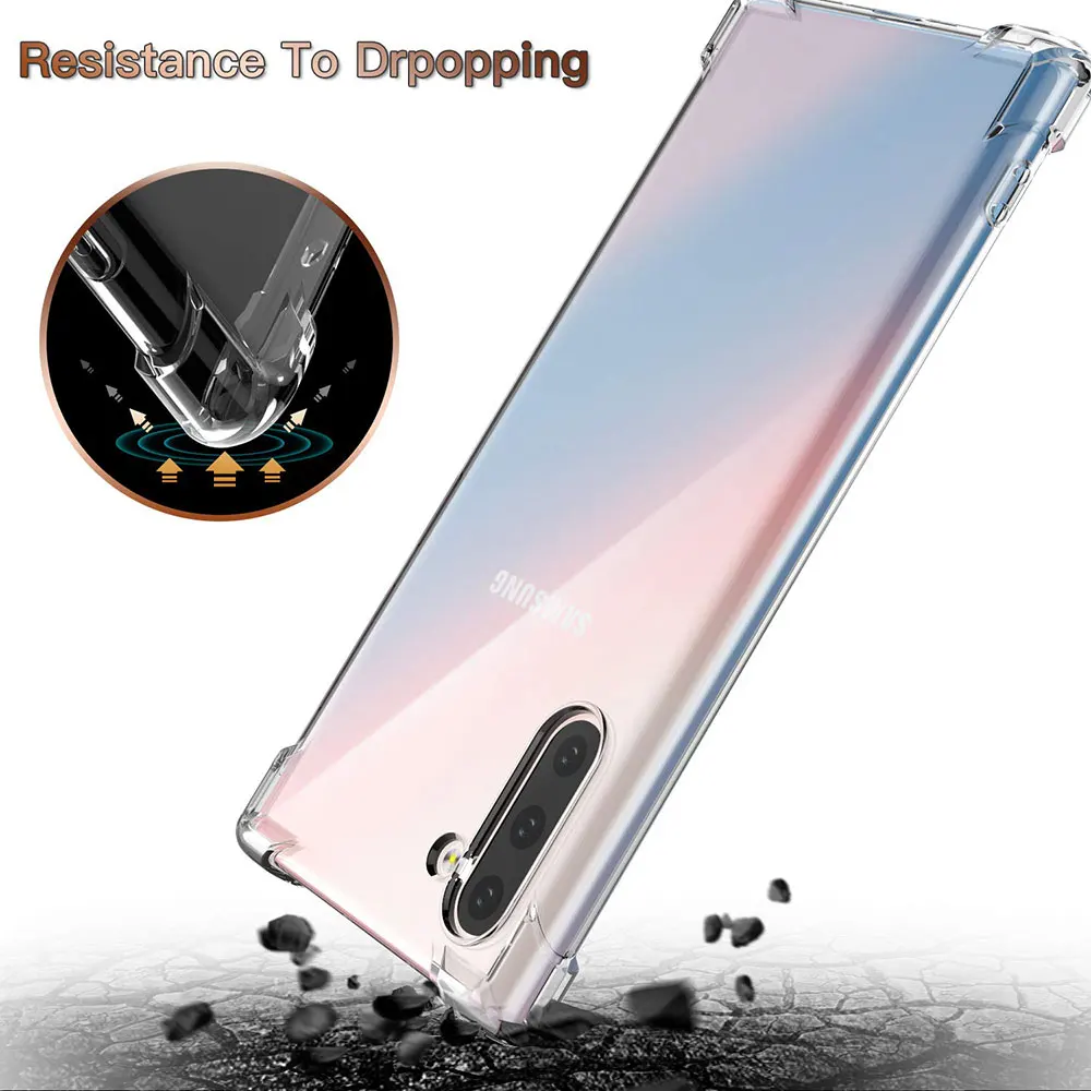 Luxury Silicone Shockproof Transparent Back Case Cover For Samsung Galaxy Note 10 Plus S10 S9 S8 Fundas Coque Phone Accessories (4)