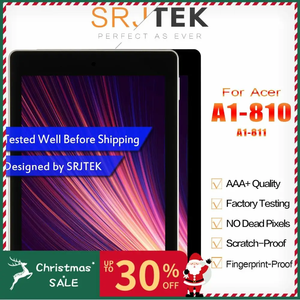 Srjtek для acer Iconia tab A1-810 A1 810 A1-811 A1 811 ЖК-дисплей сенсорный экран матрица дигитайзер планшетный ПК в сборе с рамкой