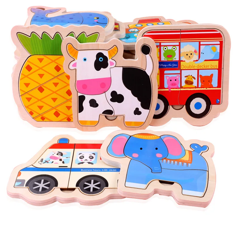 

Wooden Puzzle 40-Infants Children Fight Stereo Cognitive Small GIRL'S And BOY'S Wooden Play House Toys