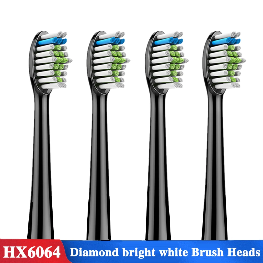 4 шт. сменные головки зубных щеток для Philips Sonicare DiamondClean HydroClean Black HX6064 HX9352 электрические головки зубных щеток|Насадки для зубных щеток| | АлиЭкспресс
