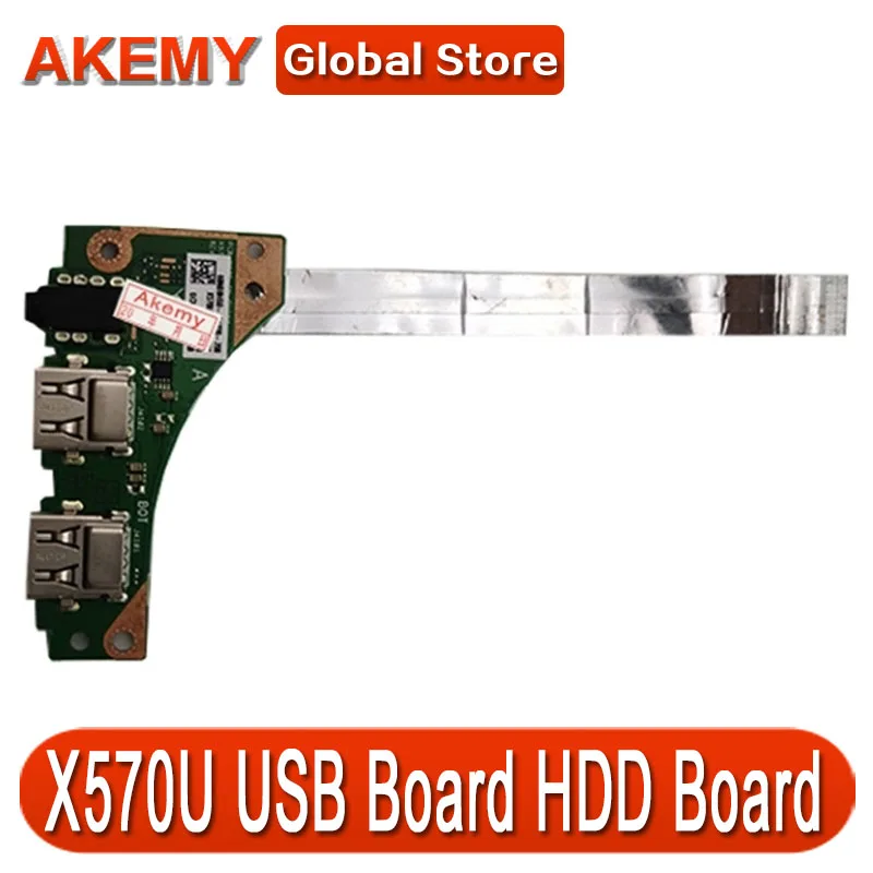 For ASUS YX570U YX570UD X570U X570UD IO USB Headphone jack Board with cable