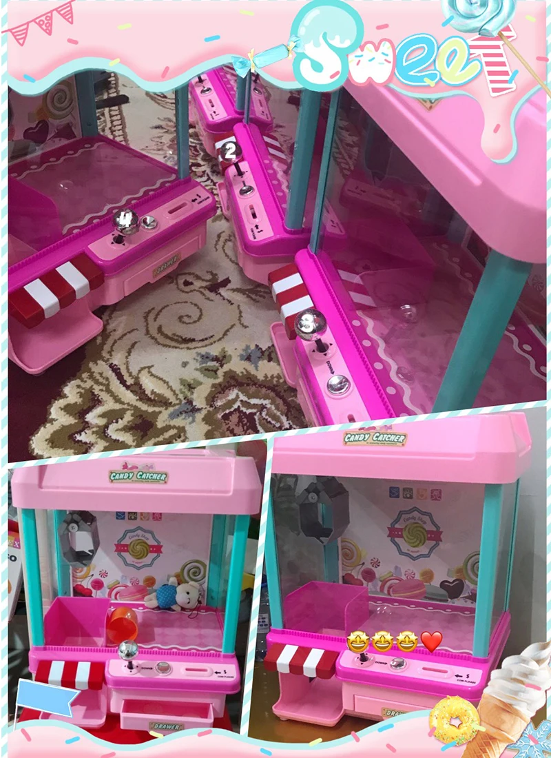 Клип кукла аркадная игра машина конфеты захват кукла коготь машина кран машина ловушка торговый автомат клип кукла захват игрушки Дети