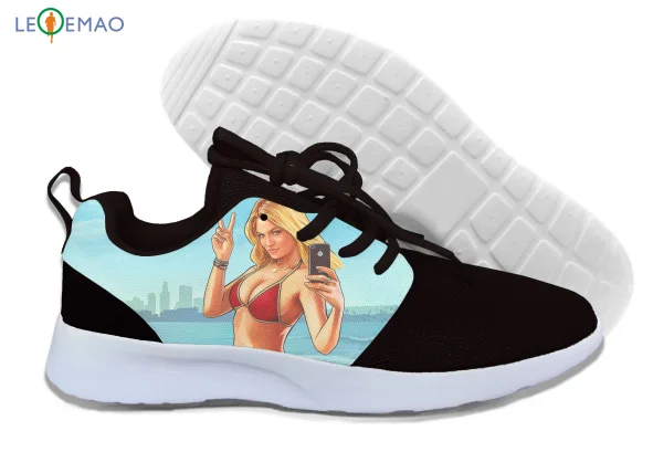 

Sports Shoes Sneakers Hot Grand Theft Auto For High Quality Harajuku 3D Printing Grand Theft Autos Running Walking Gym Shoes Men