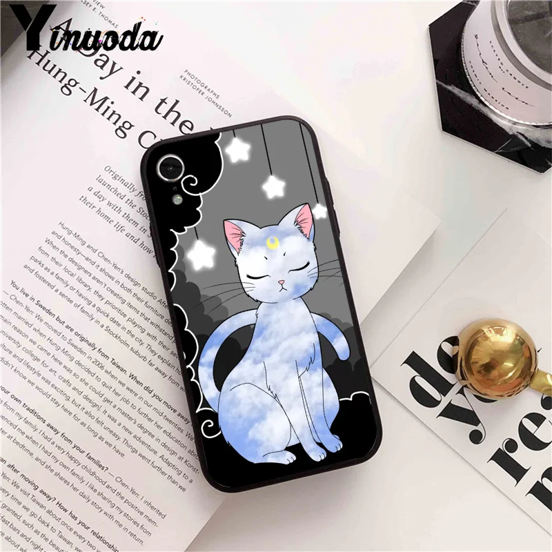 Yinuoda Сейлор Мун кошка пара Мягкий ТПУ чехол для телефона для iphone 8, 7, 6, 6S Plus, XS XR XS MAX 10 5 5S SE 11pro max чехол Coque