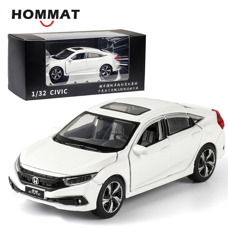 HOMMAT 1:32 Масштаб 2019 Honda Civic модель моделирования автомобиля игрушка из