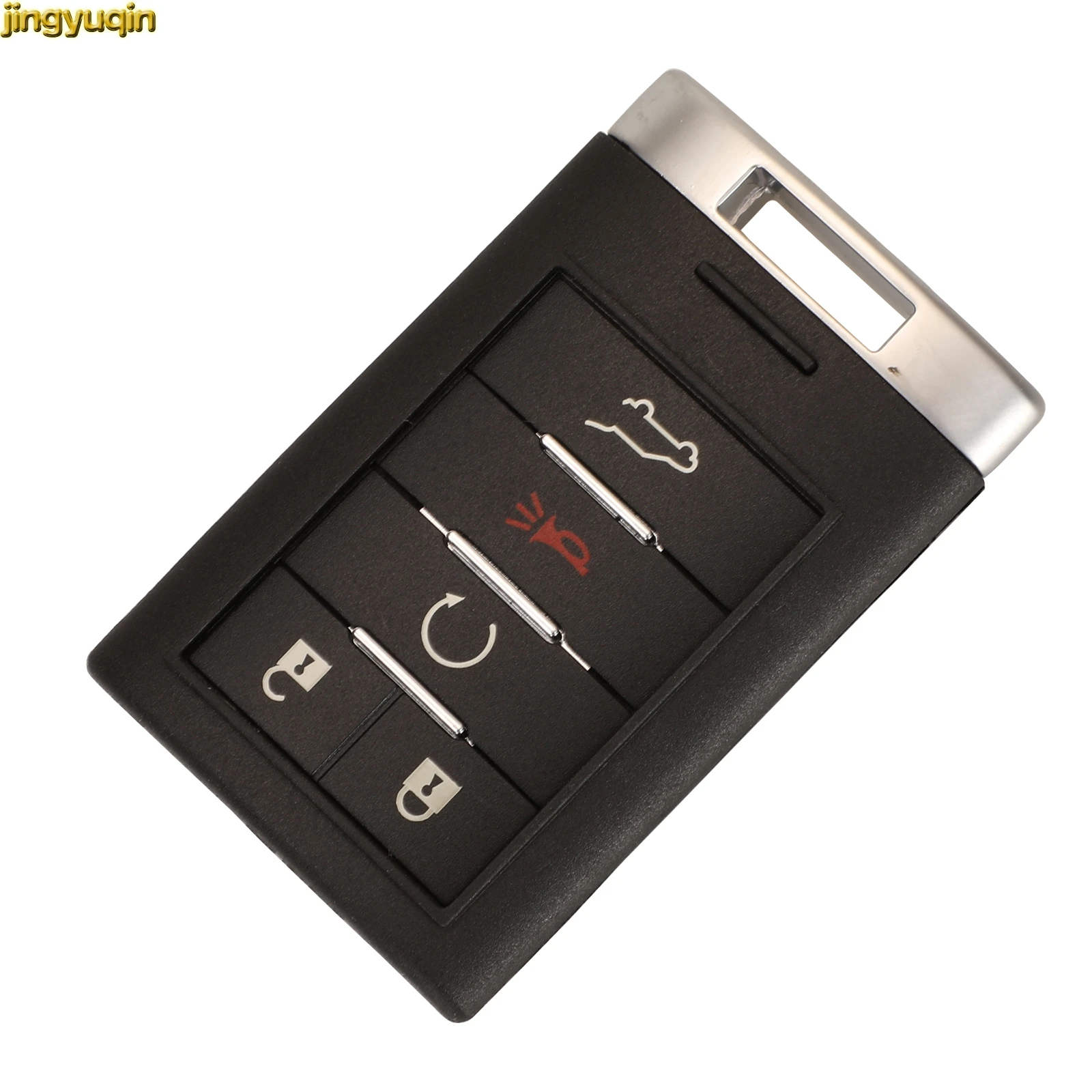 Jingyuqin Remote Car Key Fob Shell For Cadillac SRX CTS XTS DTS 2010 2011 2012 2013 2014 5 Buttons Entry Case yiqixin 5 buttons remote cover car key shell smart keyless go case for jaguar xf xk xkr x type s type 2007 2008 2009 2010 2012