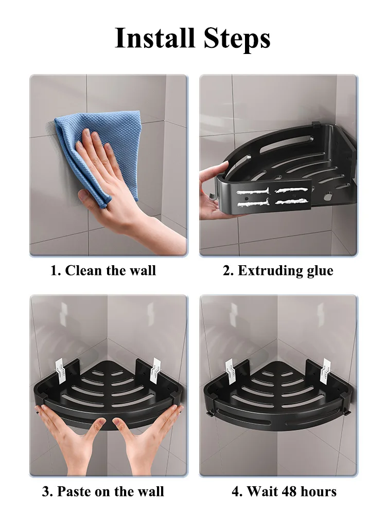 Gricol Bathroom Shower Caddy Adhesive Corner Shelf Review