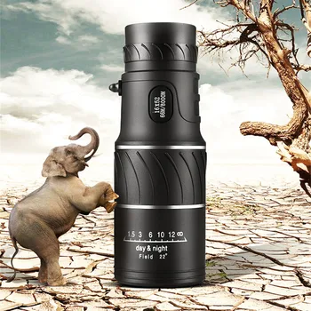 

Portable 16 X 52 High Over Binoculars Telescope Monocular 66/8000M Plastic Binoculars Outdoor Black Outdoor Sports Telescope AAA