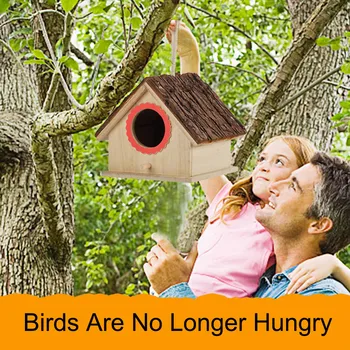 

Large Birds House Wooden Hanging Standing Birds House Outdoor Garden Decor Creative Parrot Parrot Cage 2020 Jaulas Para Aves