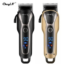 Цифровая машинка для стрижки волос, парикмахерский резак, мощный перезаряжаемый беспроводной мужской триммер для стрижки волос, борода с регулируемой расческой