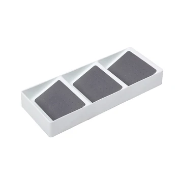 

3 Grid Drawer Divider Household Medicine Storage Box Plastic Seasoning Bottle Finishing Box Kitchen Cabinet Organizer