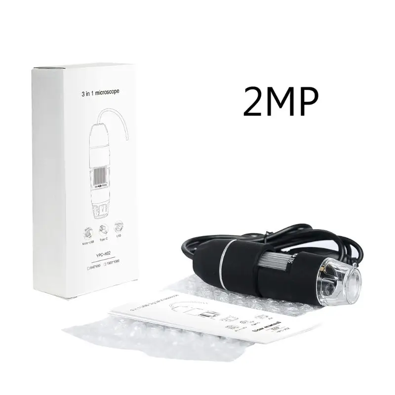 3в1 микроскоп usb type-C Micro-USB 1000X 1080P 2MP для телефона OSX Windows PC
