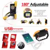 100w powerful spotlight 5000lm portable work light led rechargeable portable waterproof work lamp for outdoor camping by 18650