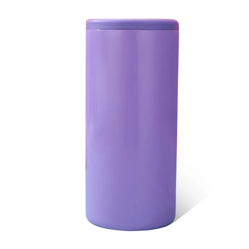 

New 12oz Slim Beer Can Cooler Vacuum Insulated Holder Stainless Steel Cold Keeper Cola Can Double Wall Skinny Bottle For Gift