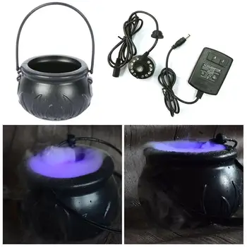 

1pcs Halloween Witch Pot LED Smoke Machine Color DIY Witch Props Halloween Layout Decoration Party Scene Pot Toy Halloween L5S4