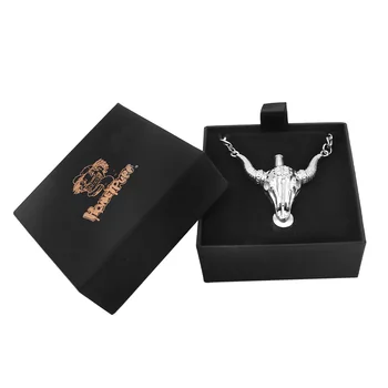 

HONEYPUFF Metal Pipe Bull Necklace Style Smoking Pipe 340MM Herb Metal Necklace With Gift Box Stainless Steel Smoking Pipes