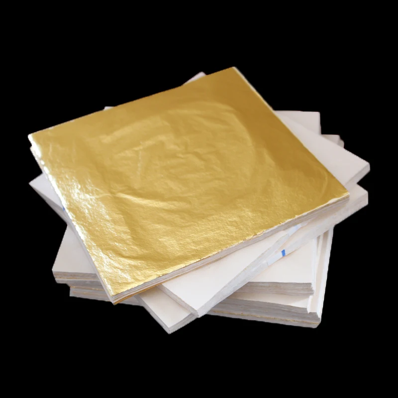 100 шт. Золотые листы для декора стен 14 х14 см|sheet resistance of copper|leaf wallpapersheet box |