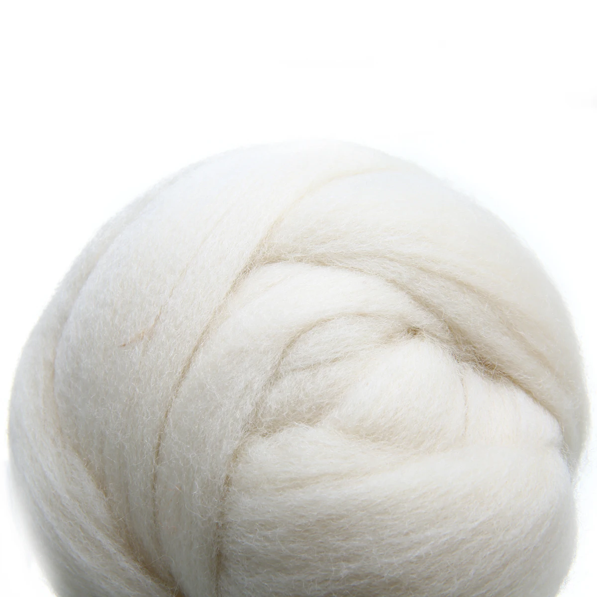 Felting Wool Fiber 100g Cream White Needle Felting Wool Tops Roving Spinning Weaving For DIY Hand Craft Doll Animal Gifts