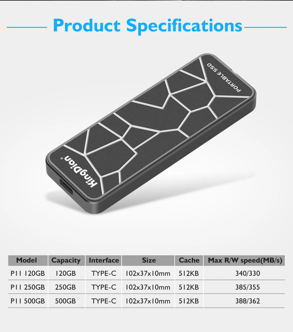 KingDian предполагаемый SSD 120 ГБ 250 ГБ 500 ГБ SSD жесткий диск освещает освещение внешний твердотельный диск для хранения данных