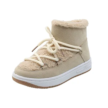 

Boys Winter Boots Girls Snow Boots Warm Cotton Children's Rubber Boots Anti-skid Kids Cotton Boots Fashion Comfortable Hot 26-36