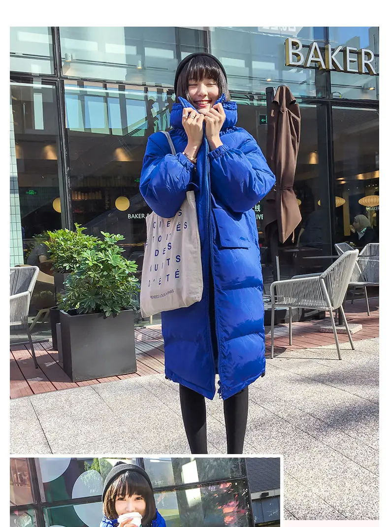 Новое льняное длинное женское пальто дамское зимнее пальто теплая зимняя куртка выше колена Хлопковая женская куртка с высоким воротником пальто размера плюс
