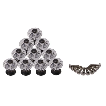 

10Pcs Acrylic Pumpkin Cabinet Knobs Handles Pulls for Cabinets, Cupboard Dresser, Drawers, Kitchen Furniture Or Kids Room