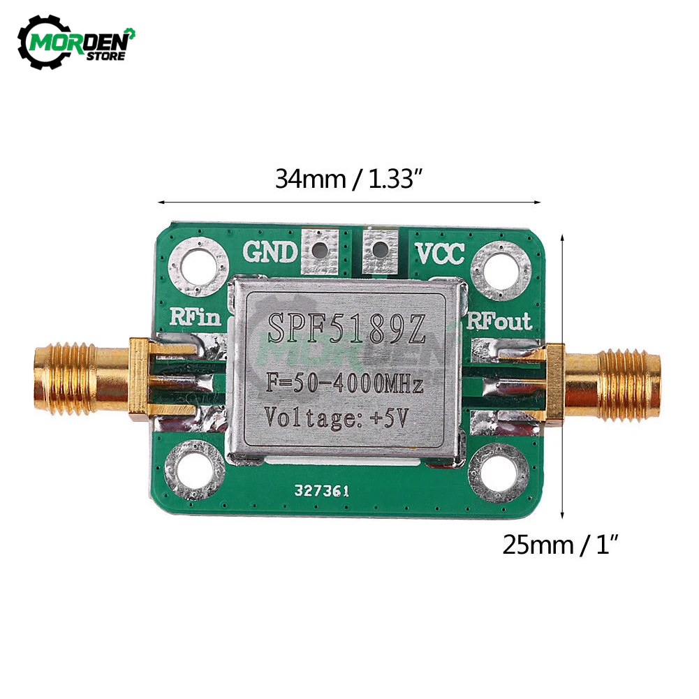 SPF5189 Shielding Shell RF Signal Receiver Low Noise Wideband Radio Frequency LAN 50-4000MHz NF = 0.6dB Amplifier Module