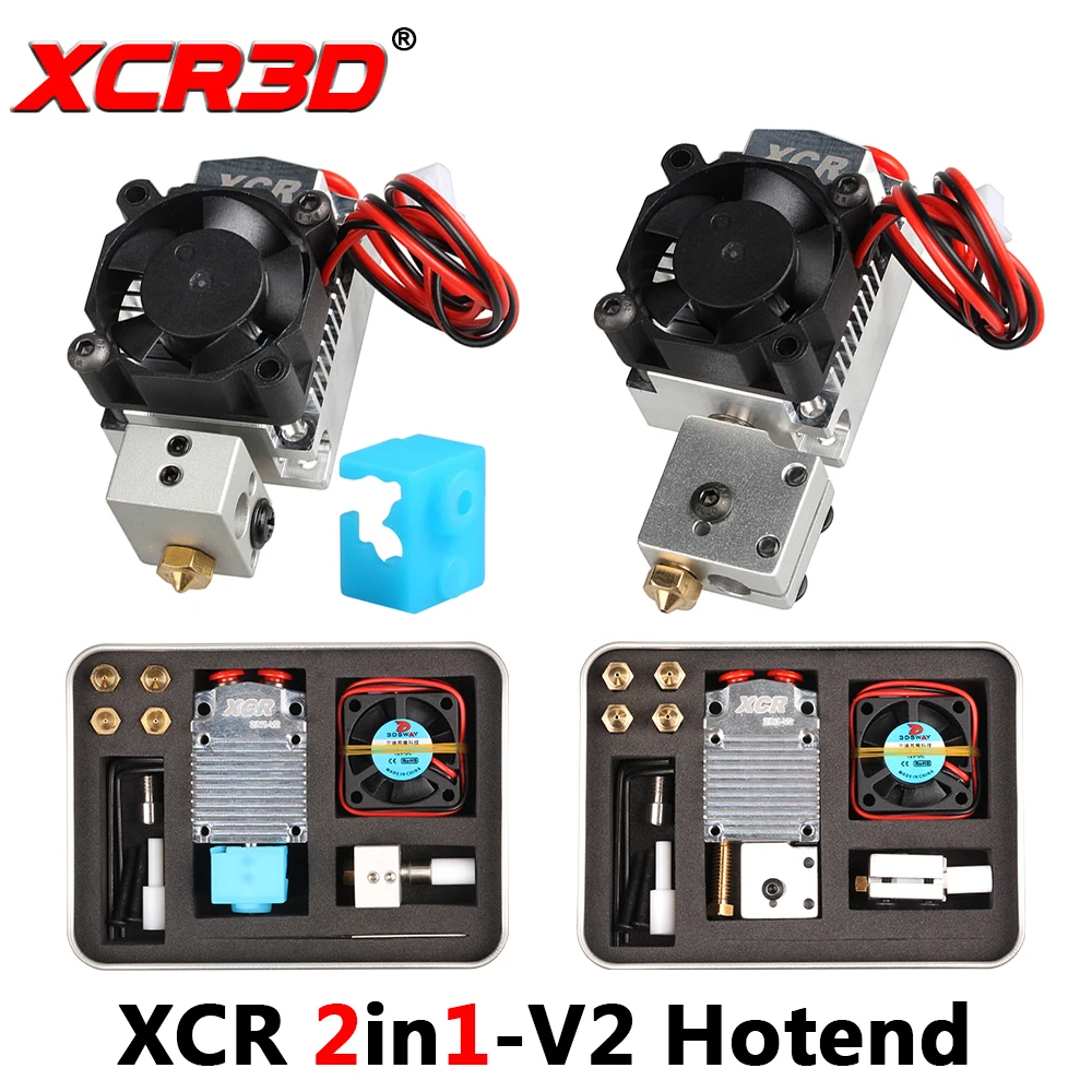 Детали экструдера для 3D принтера XCR 2IN1 V2 hotend двухцветная Печатная головка с