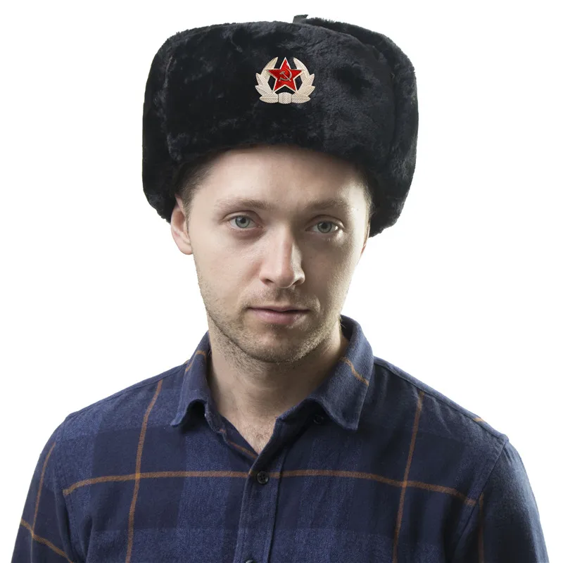 Sovietico Distintivo Russia Colbacco Uomini Inverno Cappelli Invernali E  Con Pelliccia Pilota Pelliccia Del Faux Paraorecchie Trapper Trooper  Cappello Russo Emblema Nazionale Neve Cappelli - AliExpress Apparel  Accessories