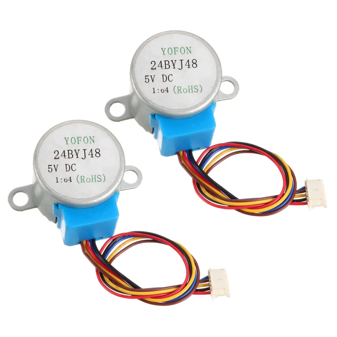 

uxcell 2PCS 24BYJ48 DC 5V Reduction Stepper Motor 4-Phase 5-Wire 1/64 Reduction Ratio 56g