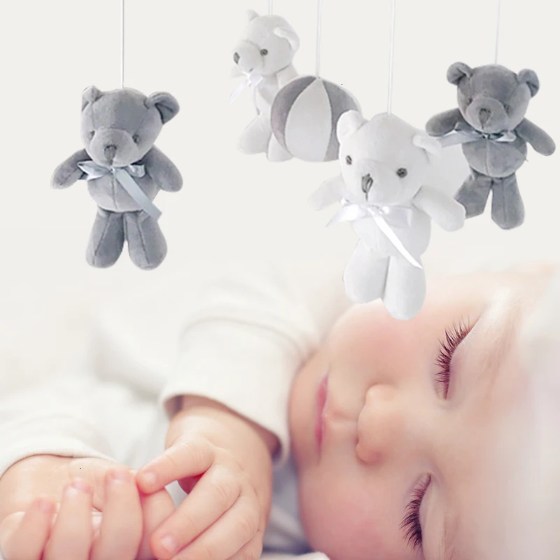 Детские погремушки Мобильная для кроватки 0-12 месяцев детская кроватка Колыбель фиксированная рамка медведь погремушка ручной работы игрушка детская музыкальная игрушка