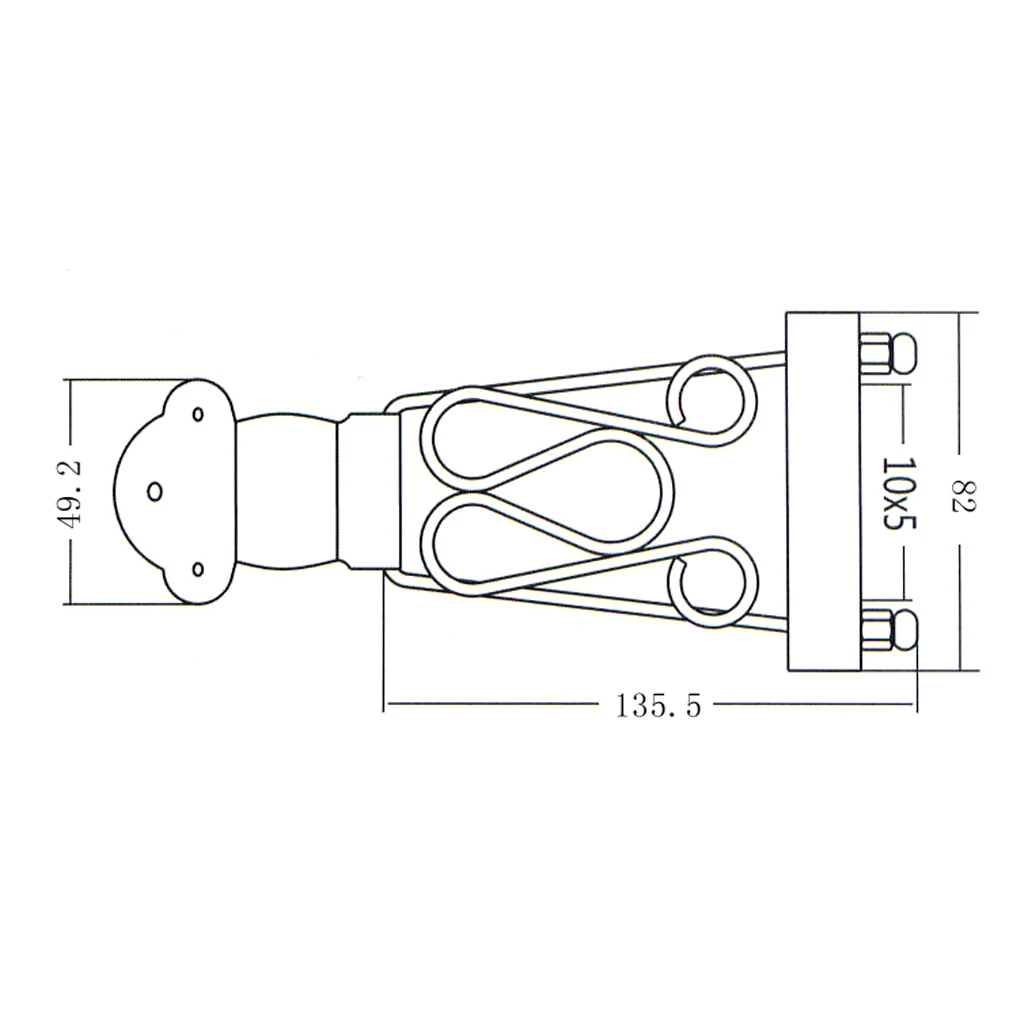 1 Pack Zinc Alloy Jazz Guitar String Tailpiece with Roller Saddle Bridge Golden/Black Saddle, Gold