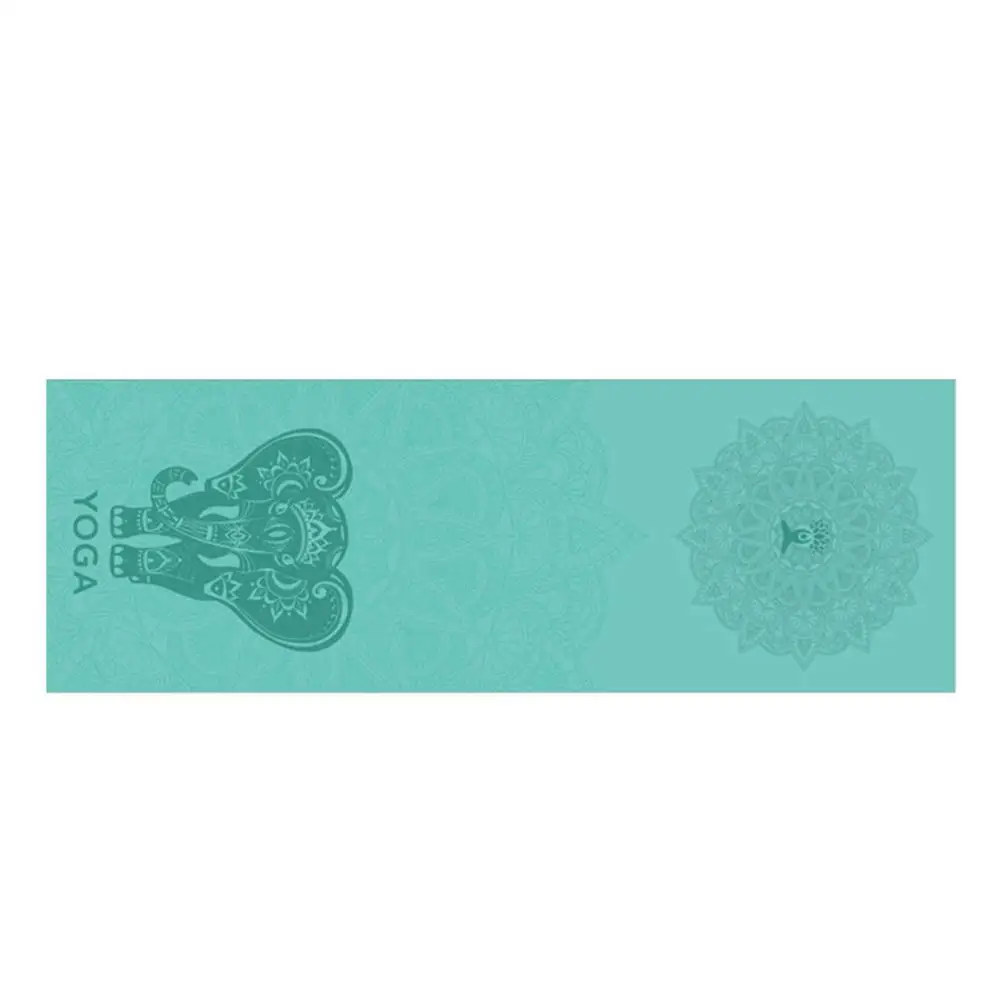 Полотенце из микрофибры с принтом для йоги 183*63 см, нескользящее одеяло для йоги, впитывающий пот, коврик для йоги, полотенце для пилатеса, фитнеса, пляжное полотенце - Цвет: Зеленый