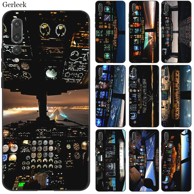 Mobile Phone Case TPU For Huawei Honor Note 9X View 20 8 9 10 Pro Lite 8X 8C 7X 7C 7A 6A Cover Cool Aircraft Airplane Cockpit | Мобильные