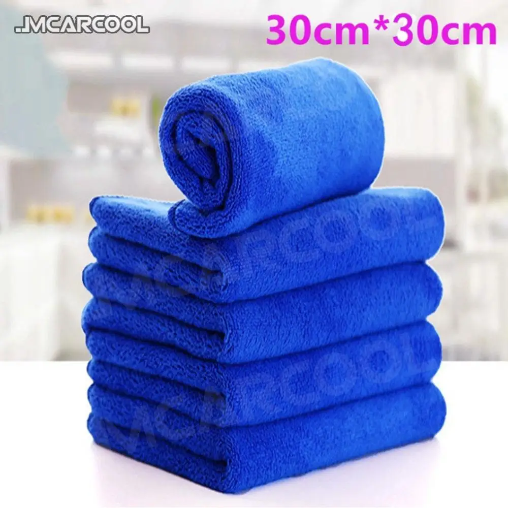 30*30cm Car Accessorise Wash Microfiber Towel Auto Cleaning Drying Cloth Hemming Super Absorbent for Universal All Cars