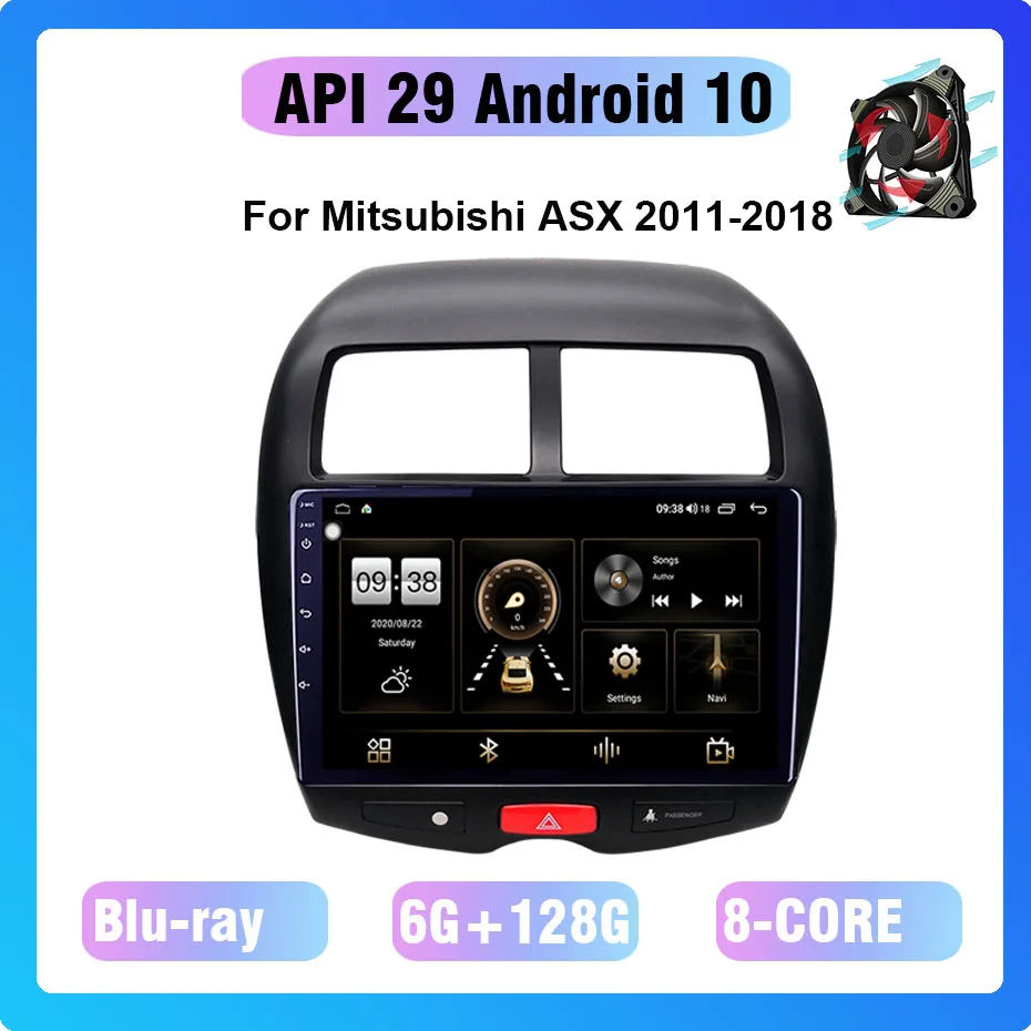 Кижуч Android 10 0 8 ядерный 6G + 128G GPS навигационный мультимедийный плеер автомобиль радио для Mitsubishi ASX 2011