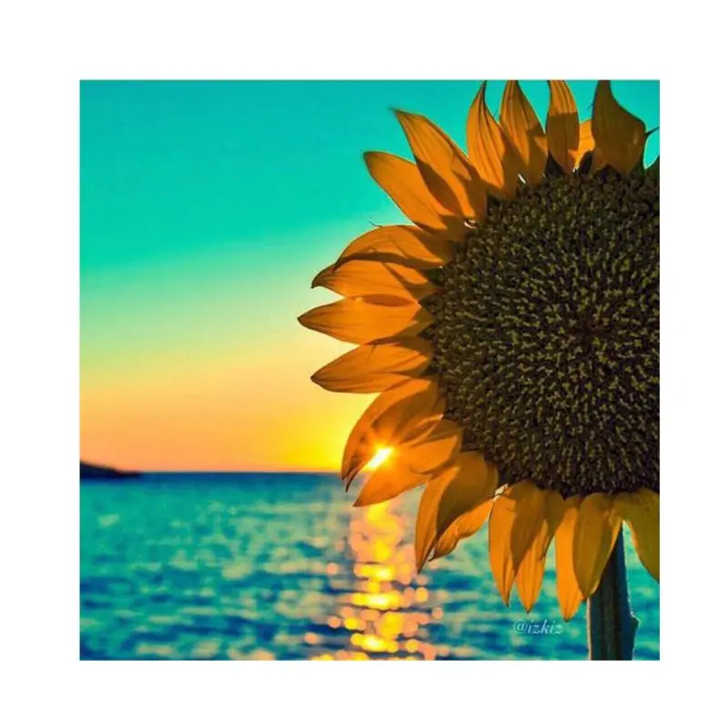 

Sunflower DIY 5D Full Drill Diamond Painting Square Embroidery Cross Stitch Kit Rhinestone Home Decor Craft Q6PE