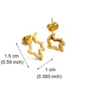 Anniyo 1.5cm Small Colombia Outline Map Stud Earrings of Colombian Jewelry Stainless Steel  #253221 3