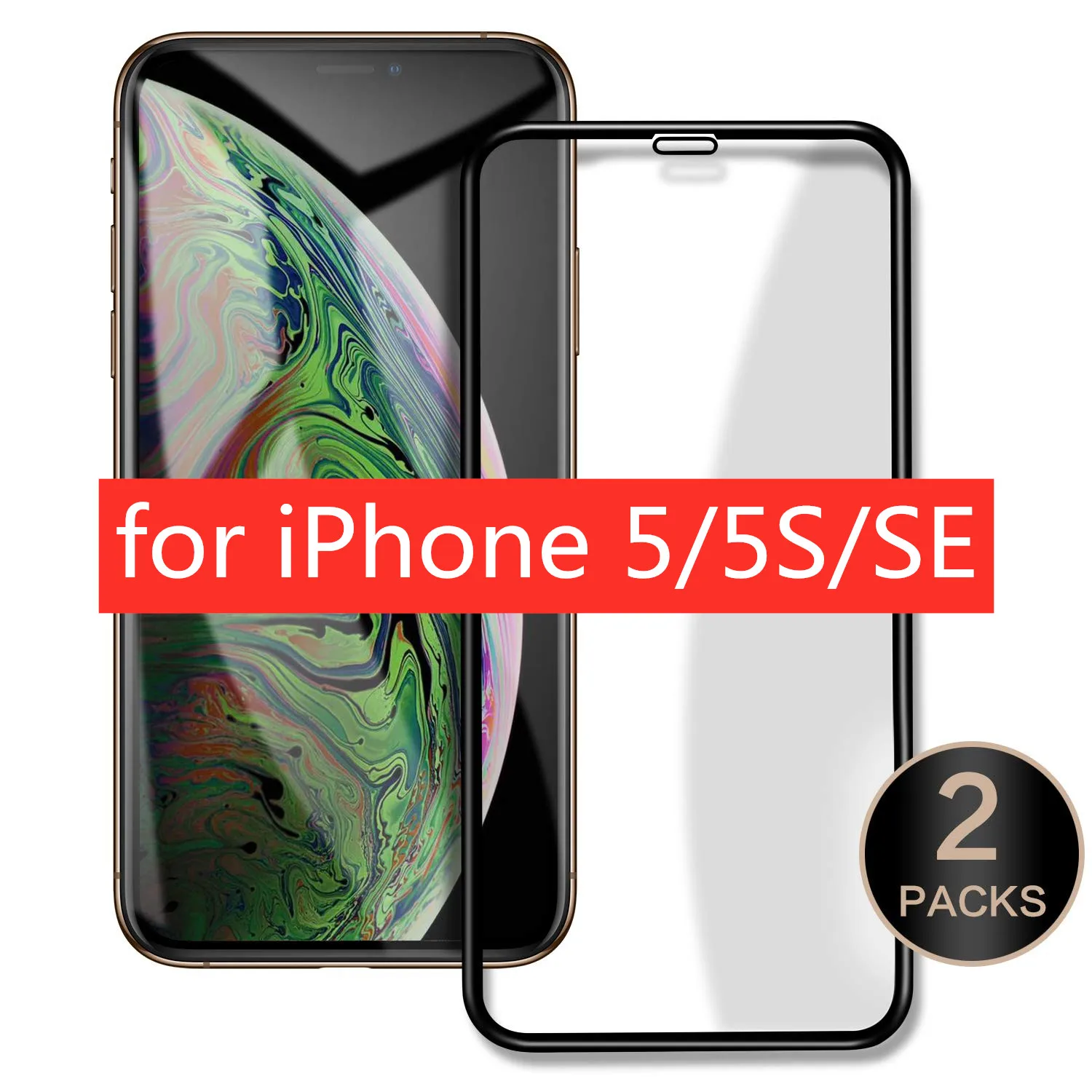 [2 шт] Защитная пленка для экрана из закаленного стекла для iPhone Xs Max XR 8 3D изогнутая поверхность стеклянная пленка 3D сенсорный полный экран покрытие - Цвет: i5