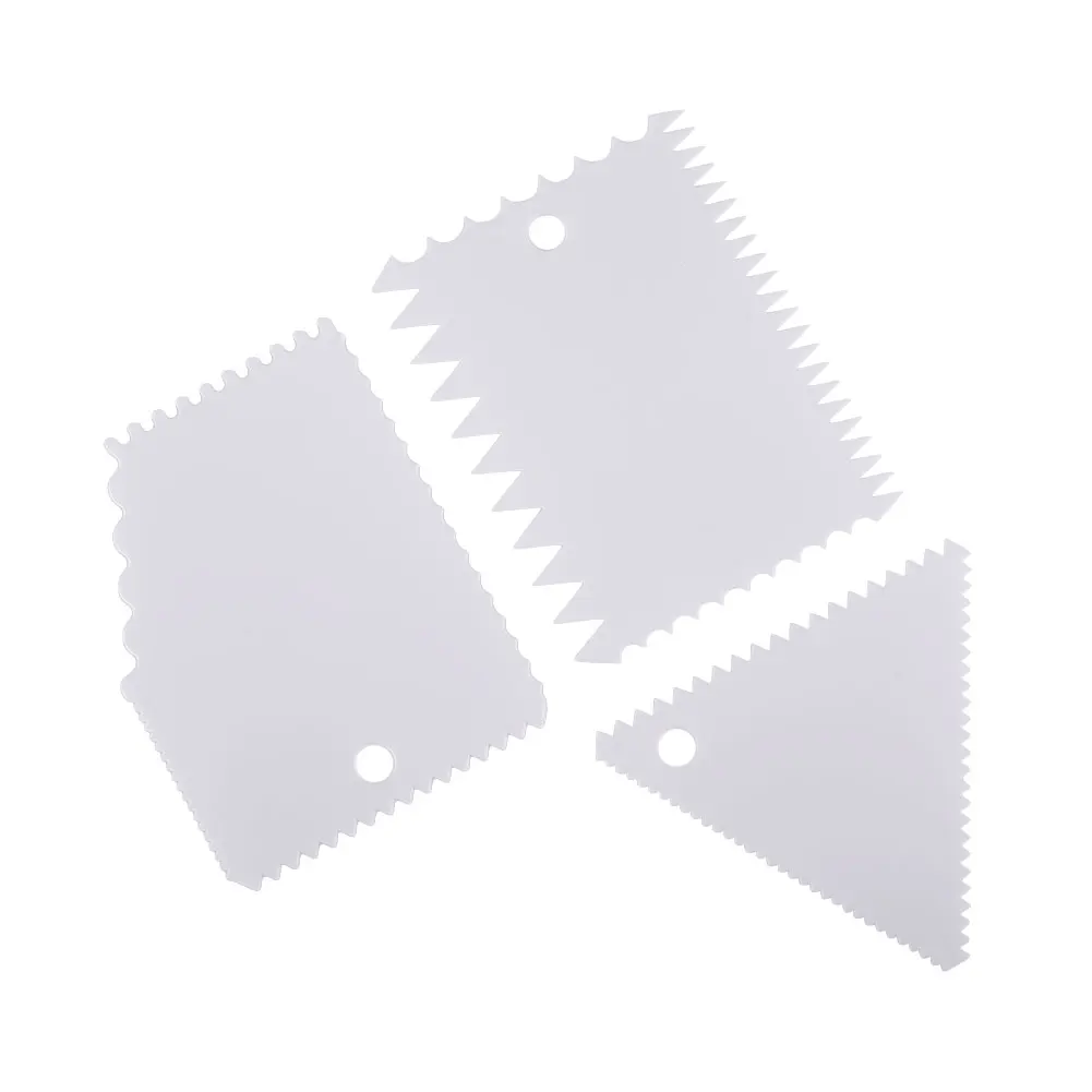 Инструмент для красоты, подарки, модные DIY Инструменты для торта, боковое гладкое скребок, гладкий, 3 шт., резак для выпечки масла