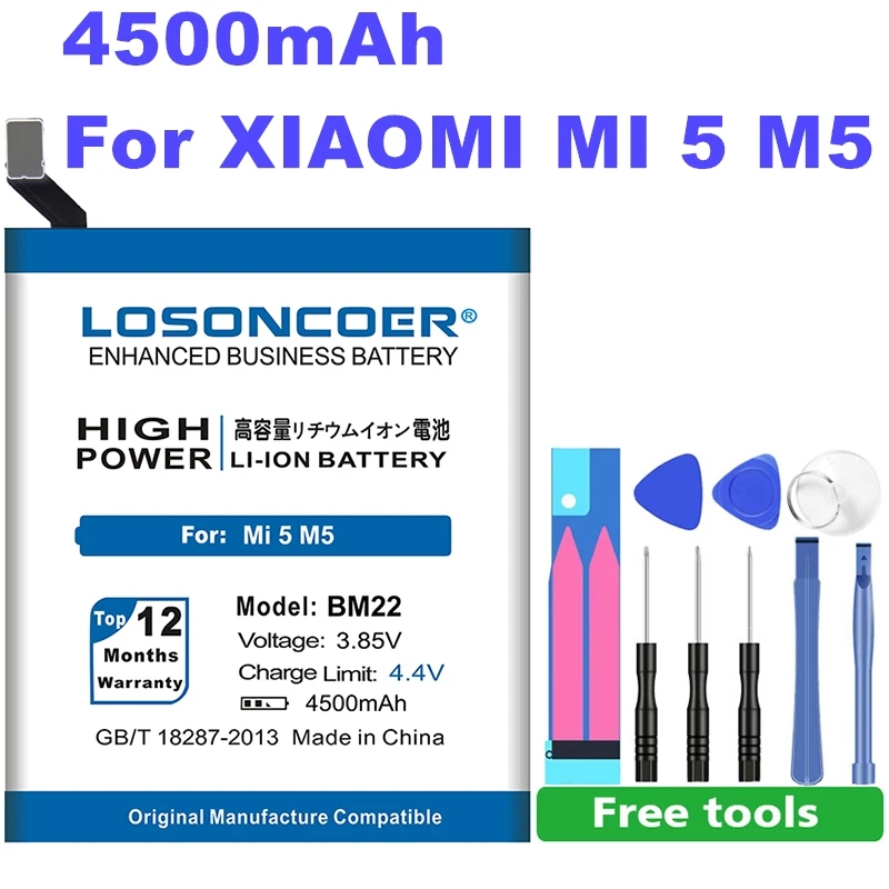 LOSONCOER Новинка 4500 мАч BM22 батарея для Xiao mi 5 батарея 5 M5 mi 5