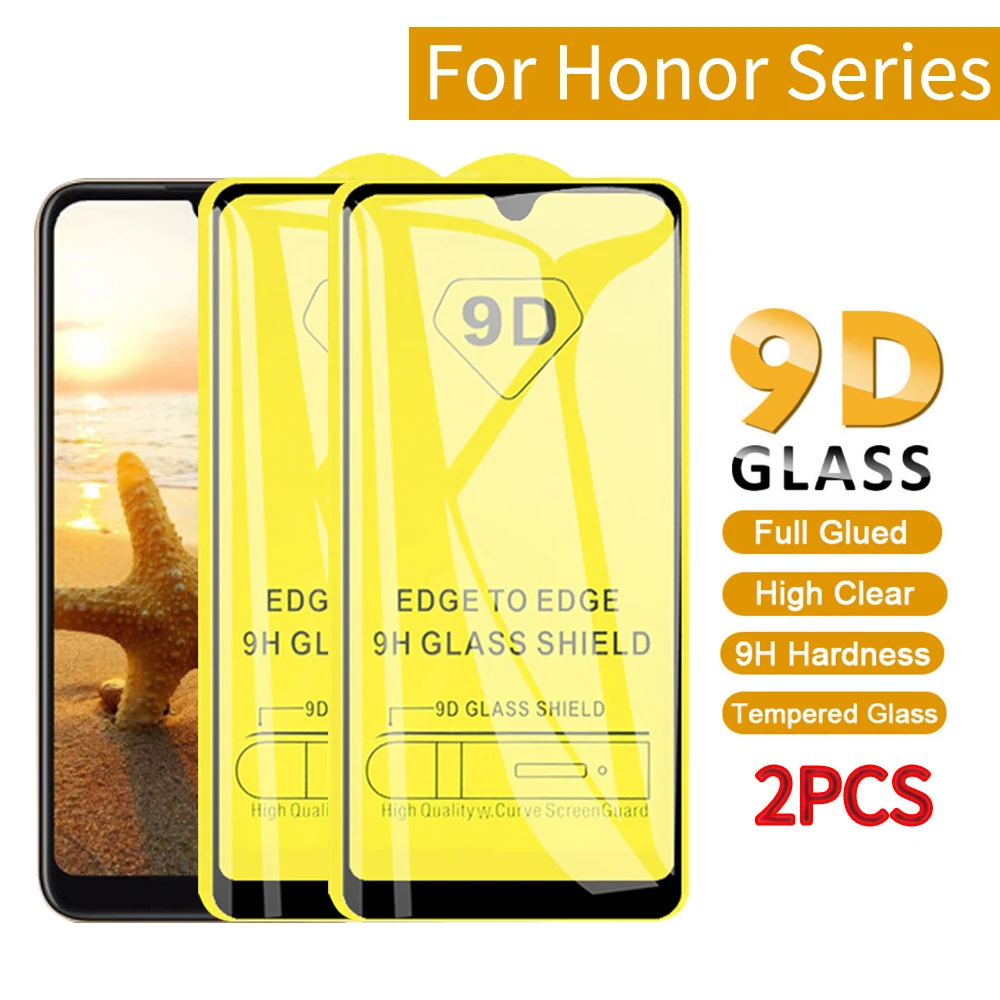 Закаленное защитное стекло 9D для Huawei Honor 7A 7S 7C 8A Pro 2 шт.|Защитные стёкла и плёнки| |