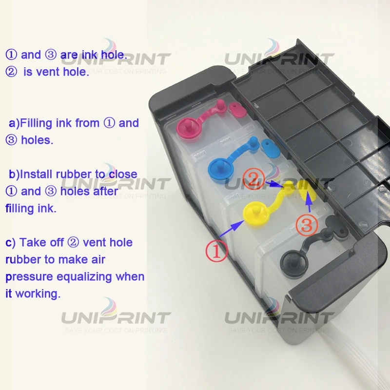 Empty luxury CISS continuous ink supply system for epson WorkForce WF7110 7610 7620 WF3620 WF3640 7110DTW 7610DWF printer T2711 with ARC chip 27XL 252XL