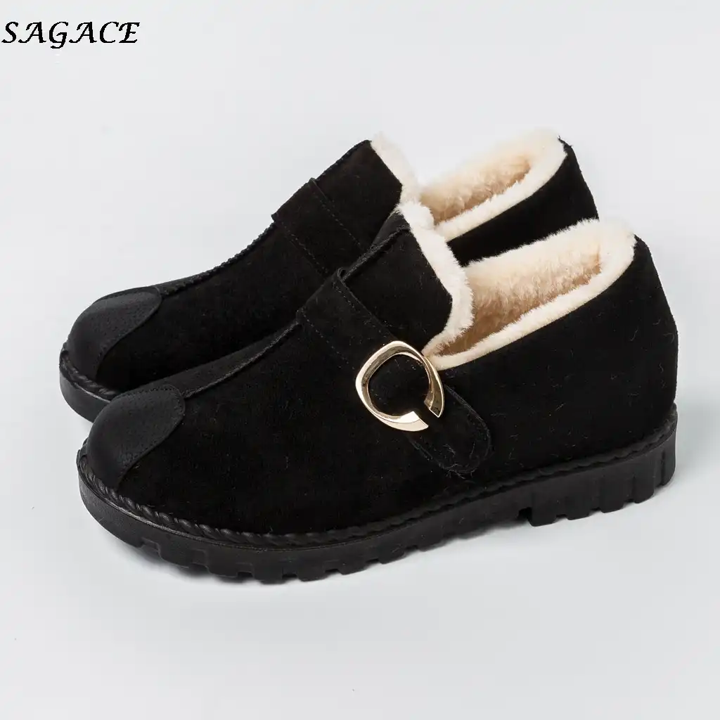 suede flat boots ladies