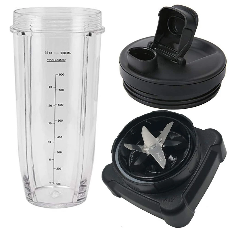 

Extractor Blade with 32 Oz Cup and Spout Lid for Ninja Professional Countertop Blender for Bl810 / BL820 / BL830 Models
