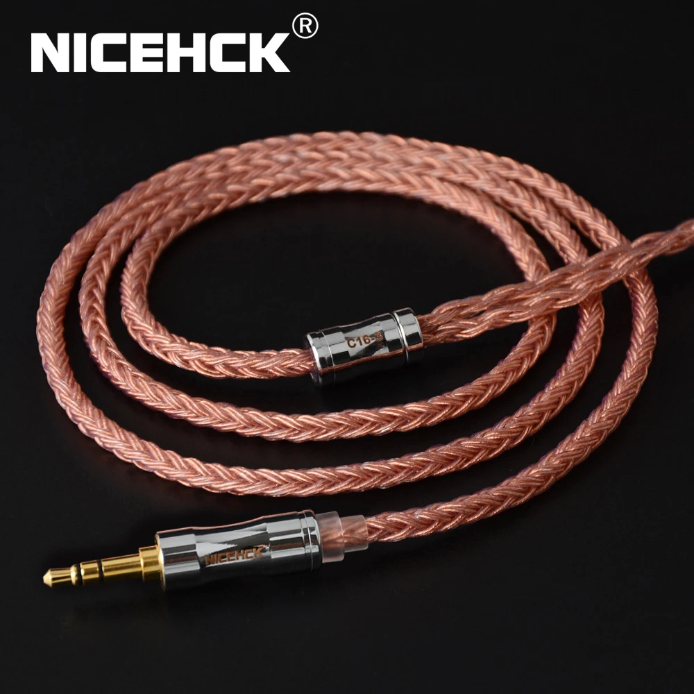 NICEHCK C16 3 16 ядер высокой чистоты Медь кабель 5/2 5/4 4 мм разъем MMCX/2Pin/QDC/NX7 для MK3/DB3 KZCCATRN
