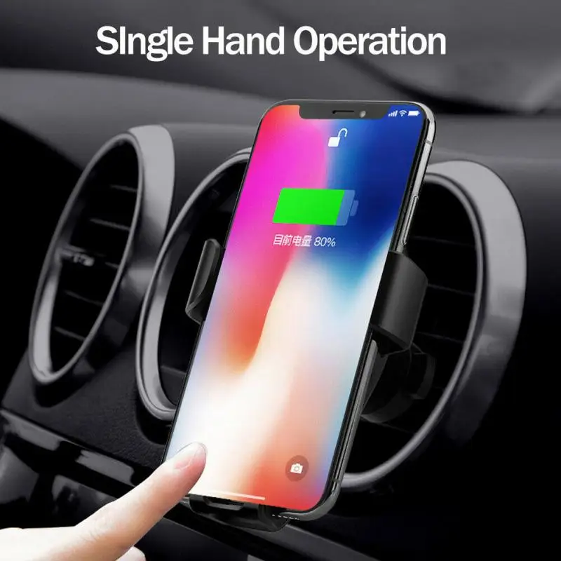 Infrared Sensor Automatic Clamping 360 Rotate Magnetic QI Smart Wireless Fast Phone Car Charger CSVC Intelligent Technology