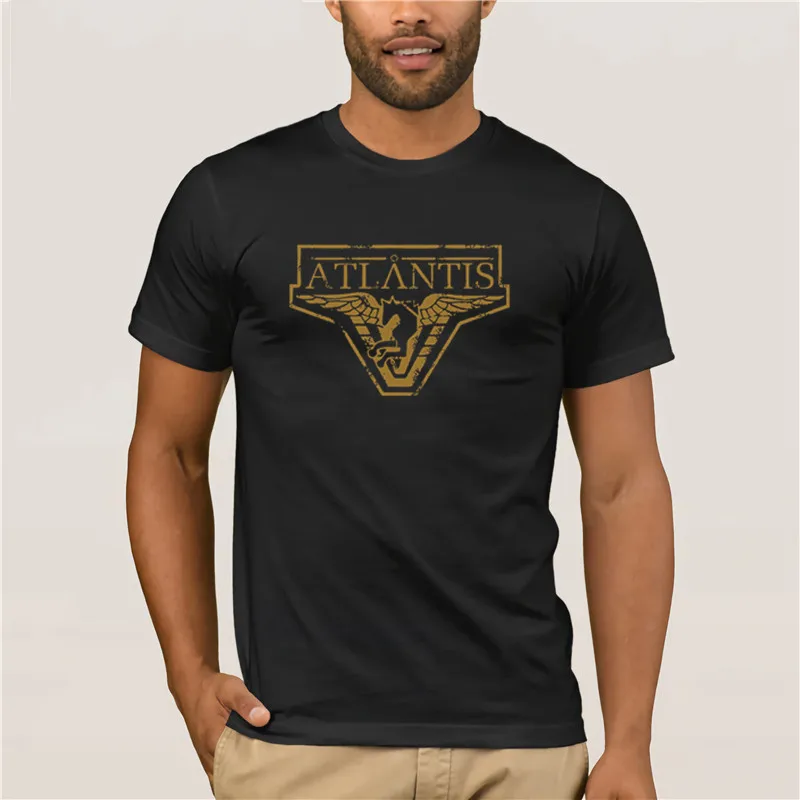 Fashion T Shirt 100% Cotton Stargate Atlantis men's Printed fashion summer T-Shirt Short Sleeve |
