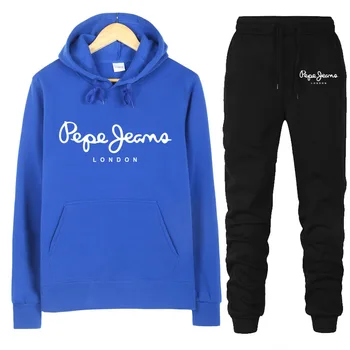 

2020 New Brand Trackuit Women Hoodie+Pants 2 Piece Sets Woman Sportsepar Fleece Thick Hody+Pants Sport Suits Plus size S-3XL