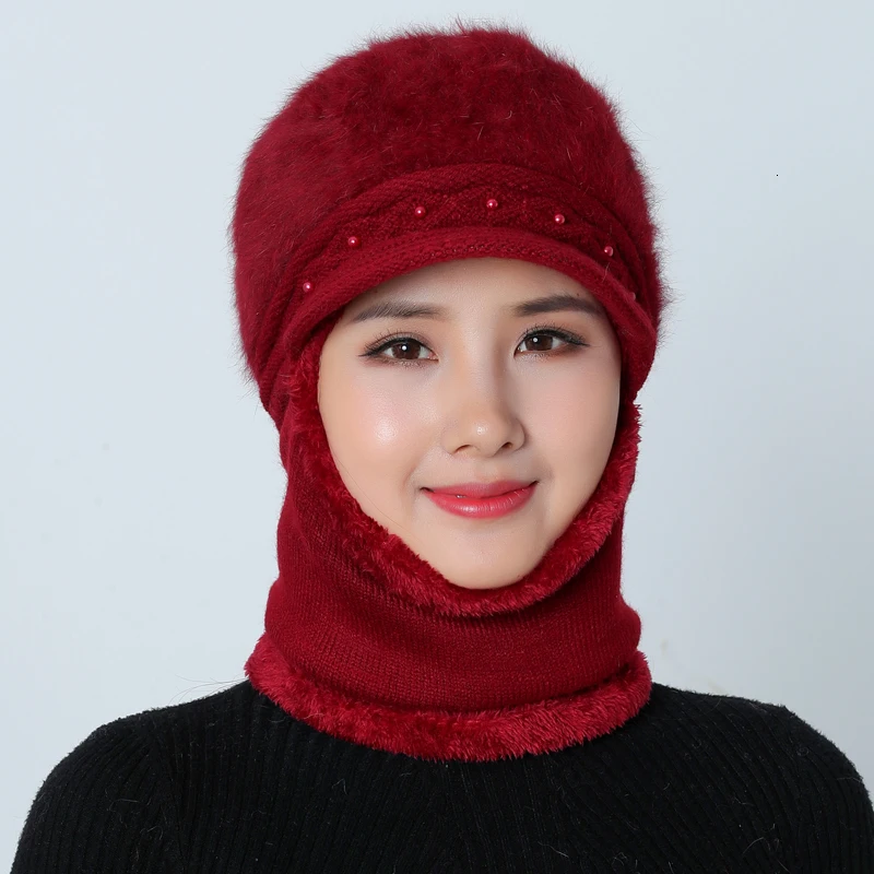 Зимние шапки Skullies Beanies, шляпа для мамы, бини для женщин, шерстяной шарф, шапки, Балаклава, маска, капот, вязанные шапки в полоску